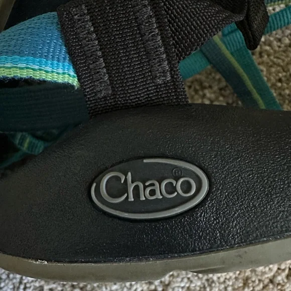 Chaco Teal and Black Sandals - Picture 6 of 7